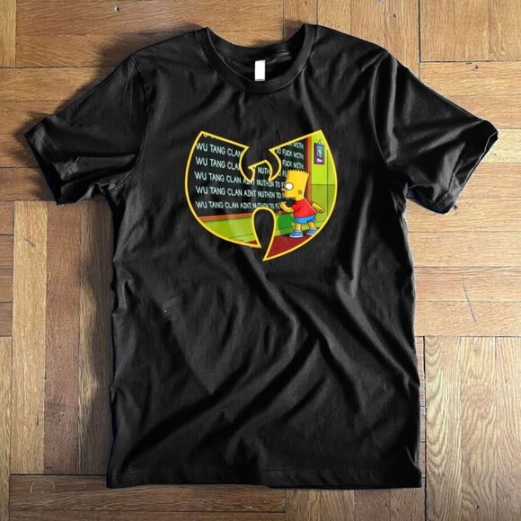 Wu-Tang Clan Simpsons Crossover Cartoon Mashup Hip Hop Fan Unisex T-Shirt 166 - Picture 1 of 5